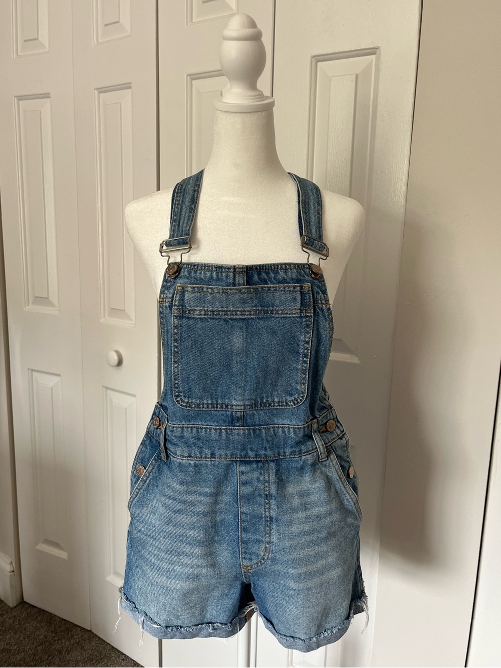 BDG Denim Short Overalls - Light Wash Women’s Jeans
